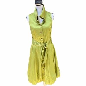 Jolibel Sleeveless Green Balloon Skirt Dress